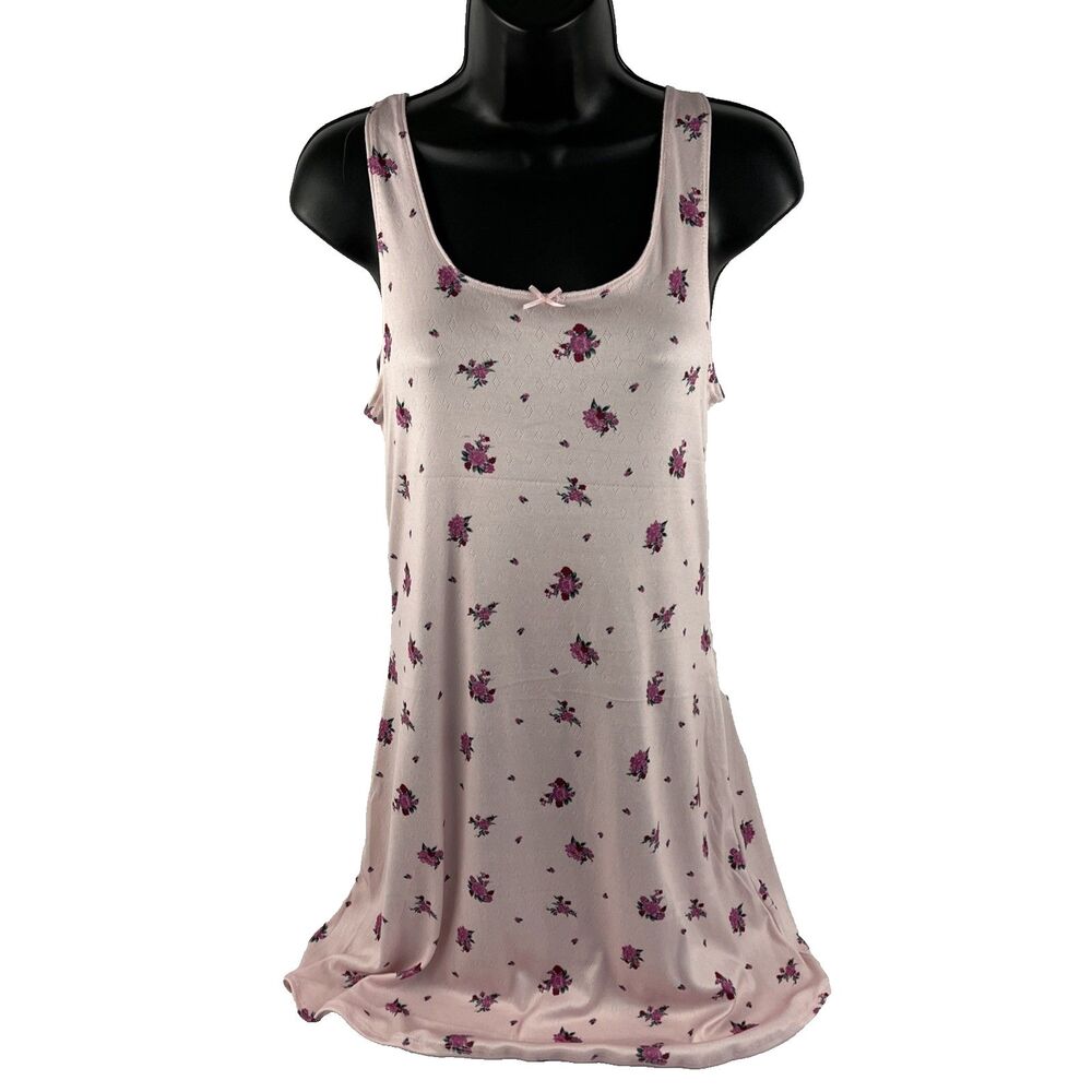 New Women’s Jessica Simpson Sleepwear Babydoll Sleep Dress Sz M NWT Floral Pink